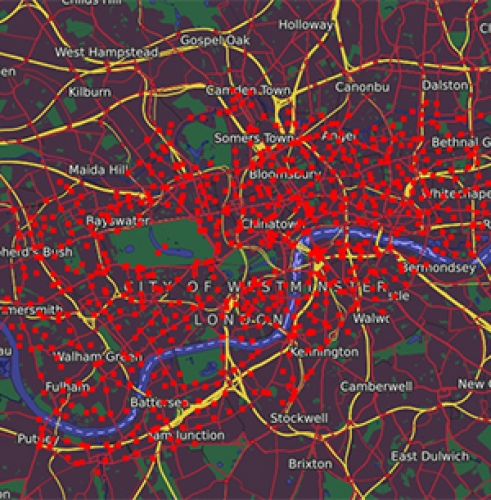 Docking Station Map of Santander Cycle Stations London